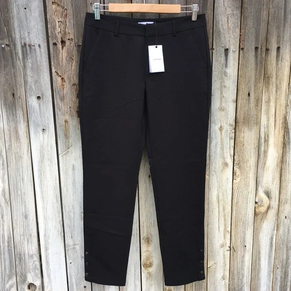 NWT Anine Bing Straight Leg Pant Cotton Stretch Black S - Picture 15 of 15